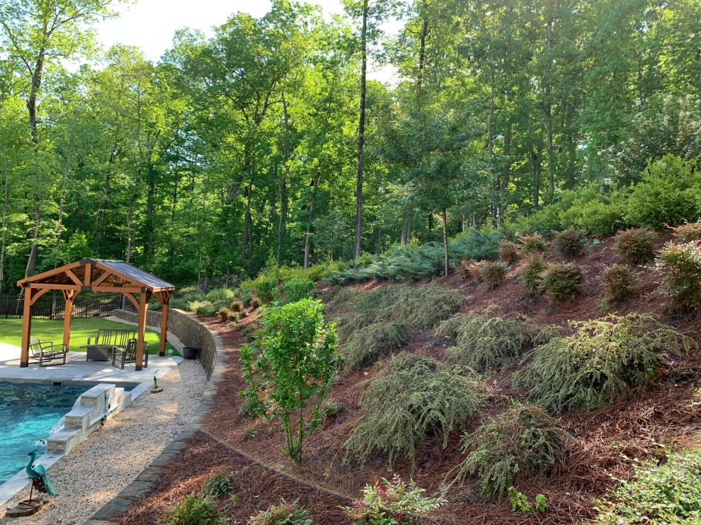 Greensboro NC- Pool and Hillside Landscape by Hawkins Landscape Architecture/TriadGarden - Photo 4