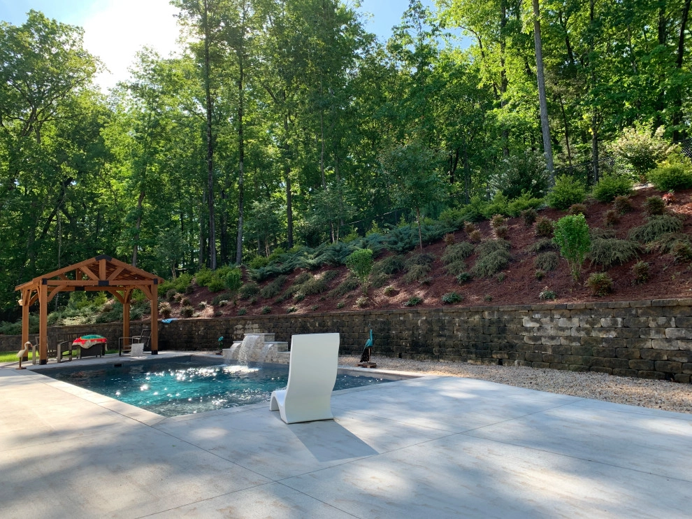 Greensboro NC- Pool and Hillside Landscape by Hawkins Landscape Architecture/TriadGarden - Photo 6