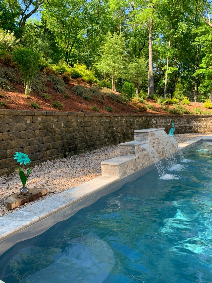 Greensboro NC- Pool and Hillside Landscape by Hawkins Landscape Architecture/TriadGarden - Photo 7