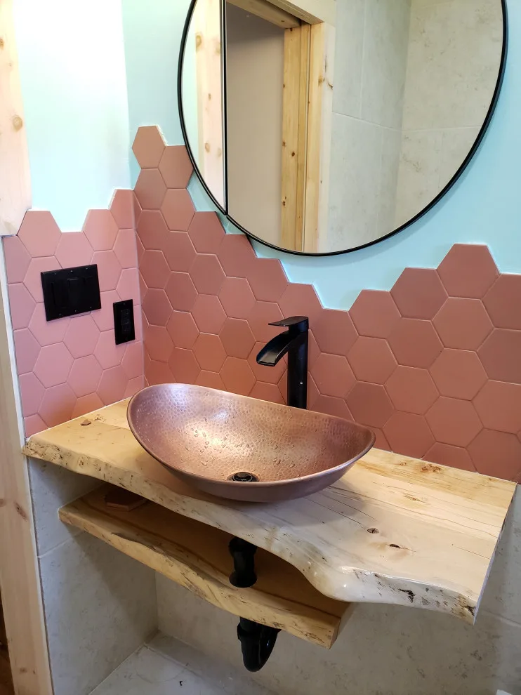 Artistic Small Space Bath Renovation by Ovation Restoration - Photo 3