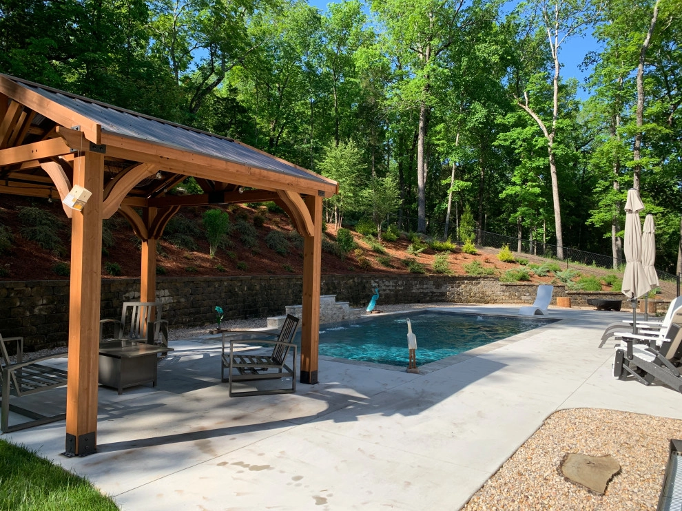 Greensboro NC- Pool and Hillside Landscape by Hawkins Landscape Architecture/TriadGarden - Photo 10