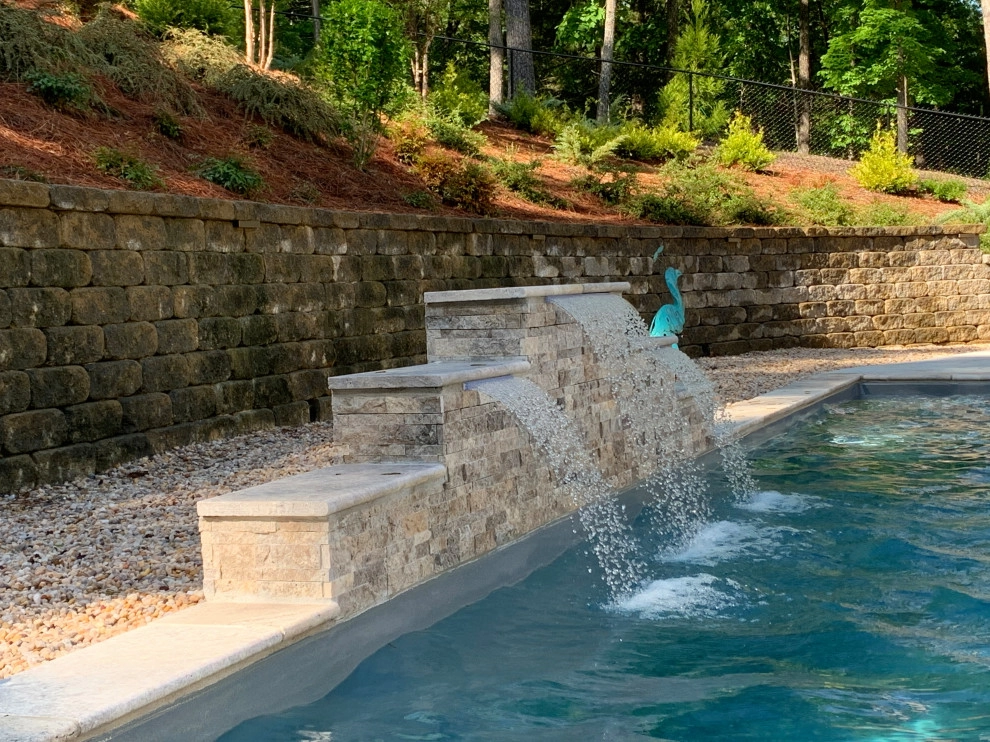 Greensboro NC- Pool and Hillside Landscape by Hawkins Landscape Architecture/TriadGarden - Photo 3