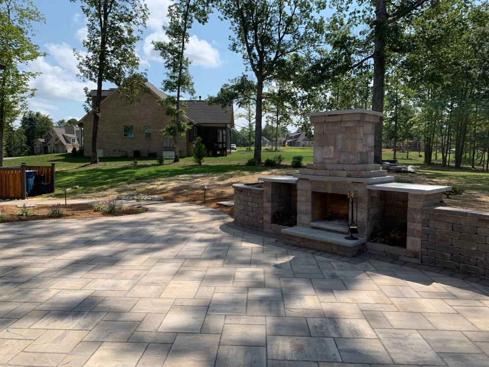 Greensboro NC-Custom Fireplace and Wall by Hawkins Landscape Architecture/TriadGarden - Photo 3