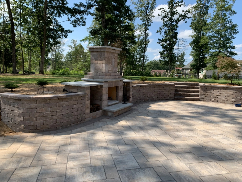 Greensboro NC-Custom Fireplace and Wall by Hawkins Landscape Architecture/TriadGarden - Photo 2