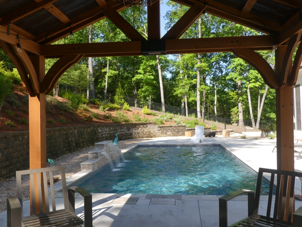 Greensboro NC- Pool and Hillside Landscape by Hawkins Landscape Architecture/TriadGarden - Photo 8