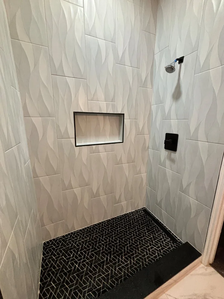Contemporary Powder Room Renovation - Allendale by PICASSO Design And Remodeling LLC. - Photo 5