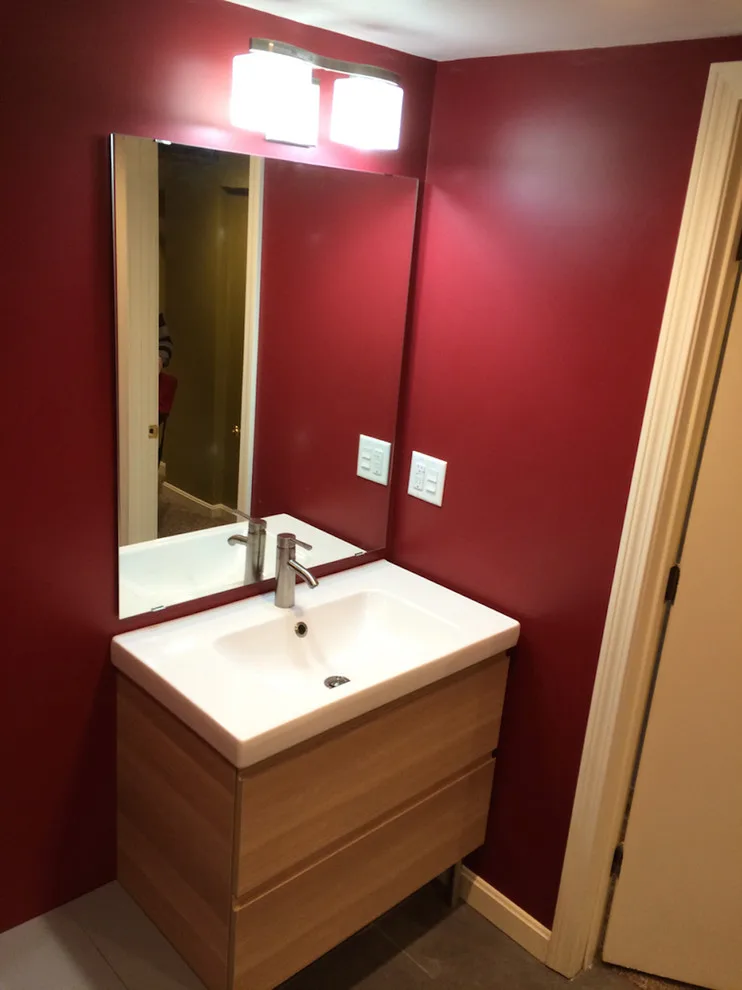 Modern Red Bathroom by Cambridge Home Renovations - Photo 5