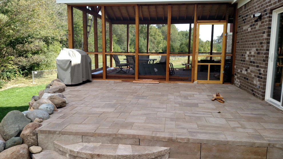Outdoor Landscape, Rock Wall & Custom Fire Pit by Heath Outdoor - Photo 5