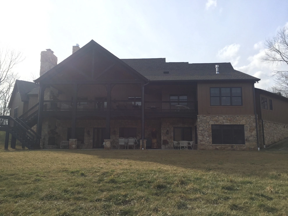 Patio, Custom fire boulder, Seat wall and landscape by Heath Outdoor - Photo 6