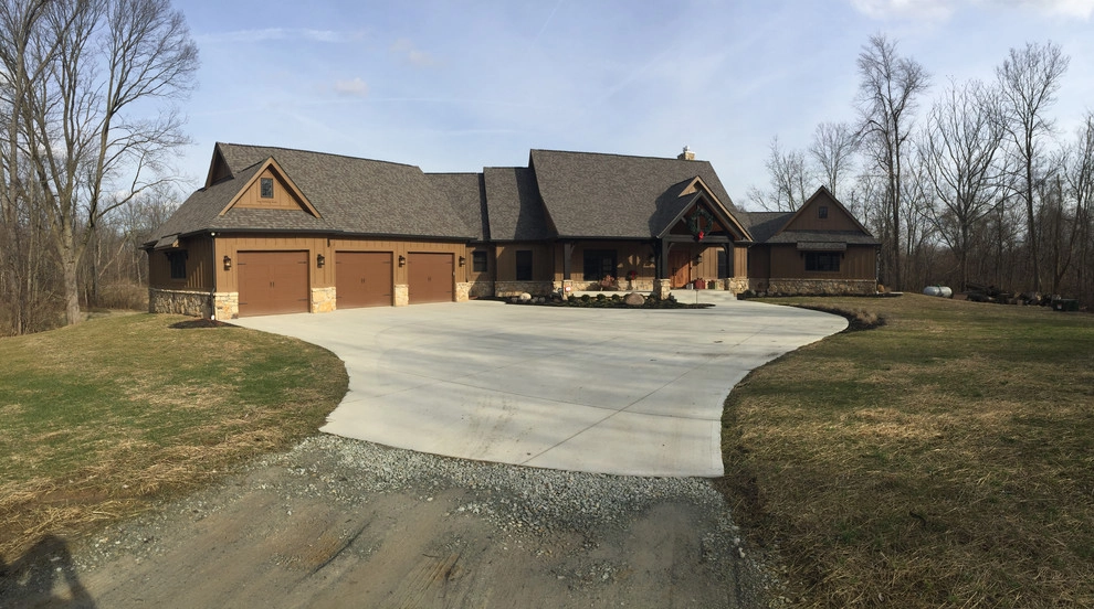 Patio, Custom fire boulder, Seat wall and landscape by Heath Outdoor - Photo 9