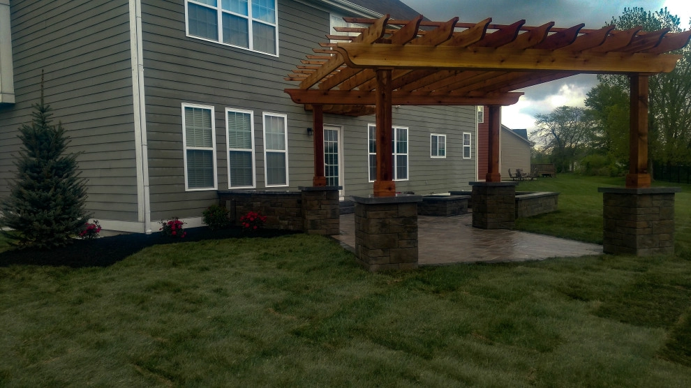 Outdoor Fireplace & Pergola Design & Construction by Heath Outdoor - Photo 9