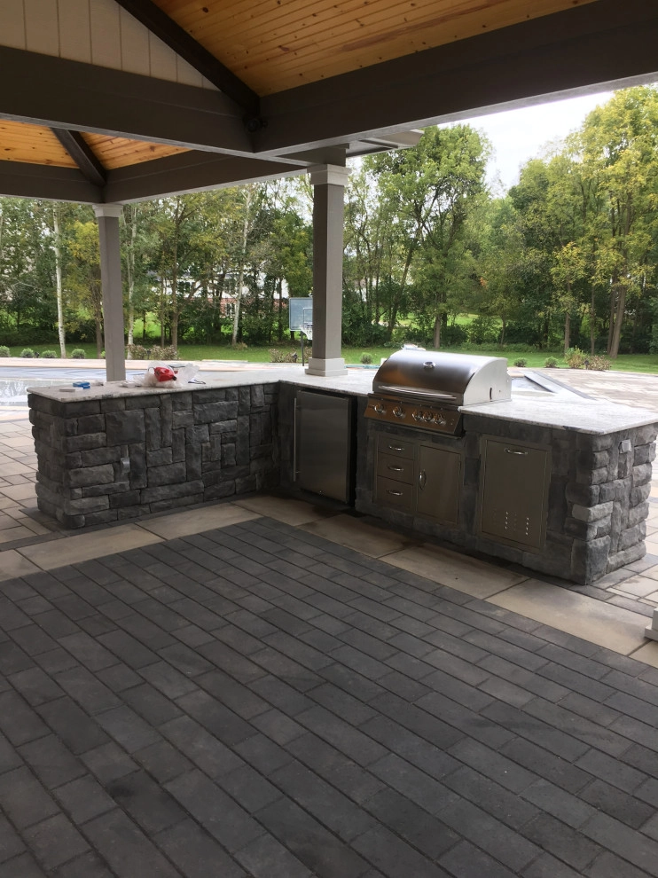Swimming Pool, Outdoor Fireplace, Landscape & Hardscape by Heath Outdoor - Photo 5