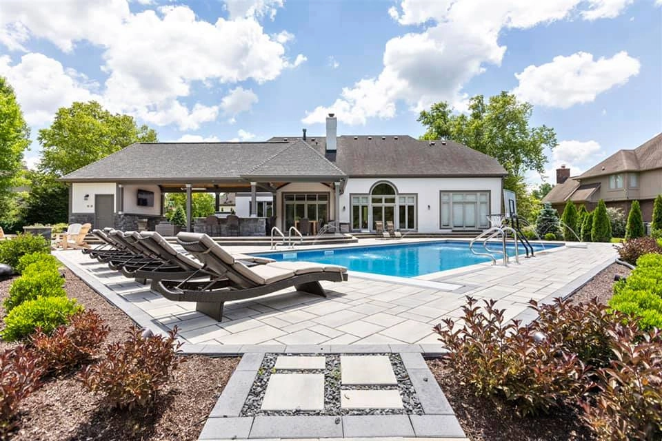 Swimming Pool, Outdoor Fireplace, Landscape & Hardscape by Heath Outdoor - Photo 7