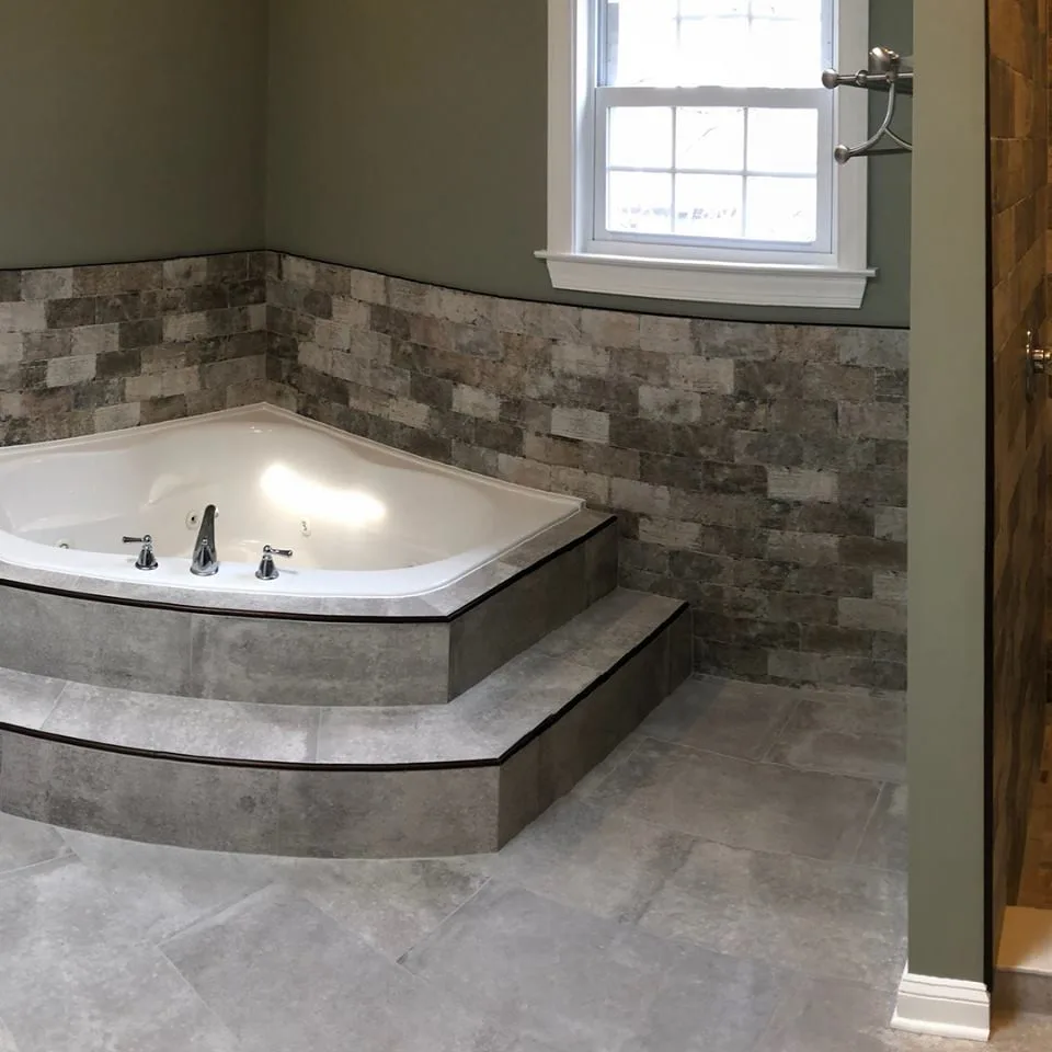 Corner Tub Bathroom Renovation by A B Graham Contracting - Photo 2