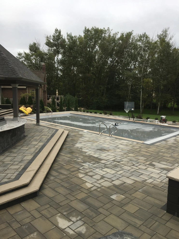 Swimming Pool, Outdoor Fireplace, Landscape & Hardscape by Heath Outdoor - Photo 12