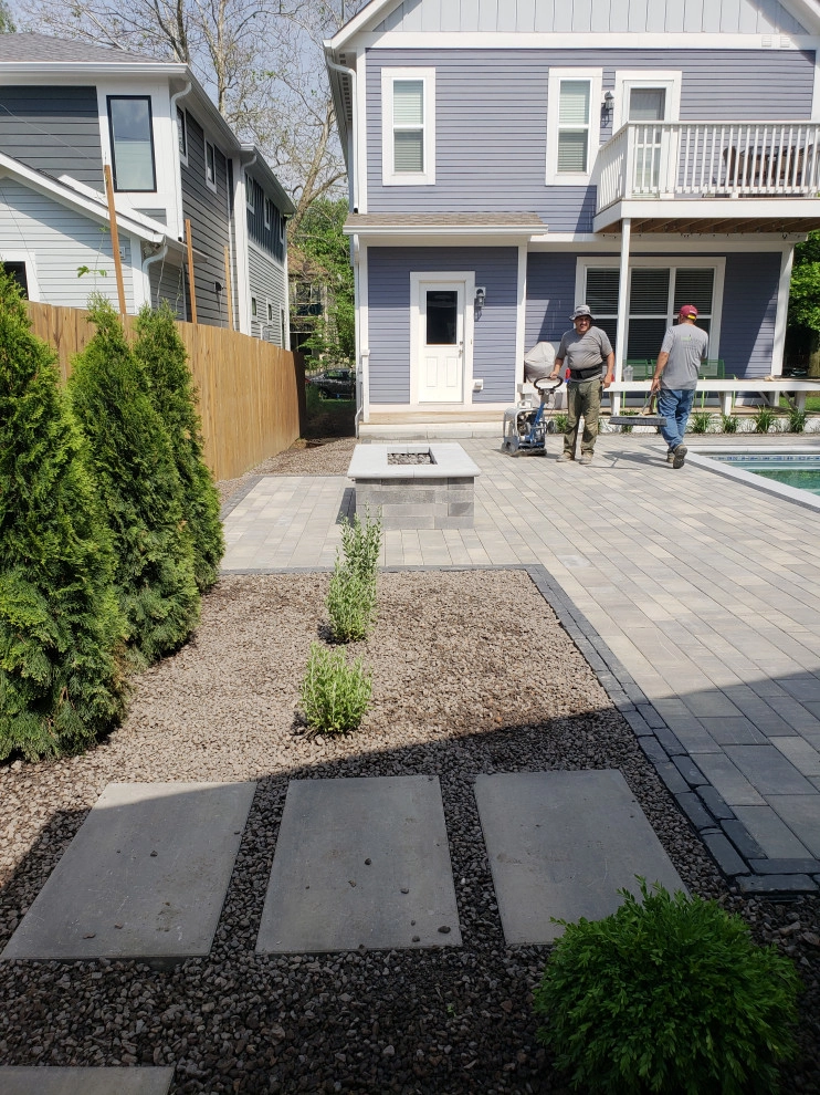 Pool Patio, Fire Pit & Landscaping by Heath Outdoor - Photo 12