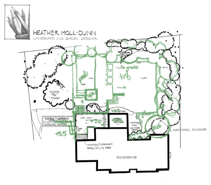 master plan with pool options by Heather Moll-Dunn Landscape And Garden Design - Photo 7
