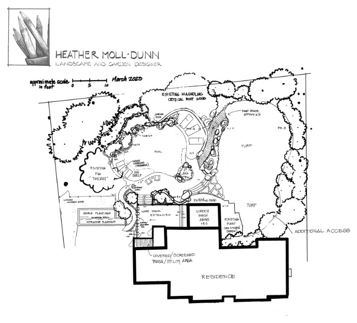 master plan with pool options by Heather Moll-Dunn Landscape And Garden Design - Photo 4