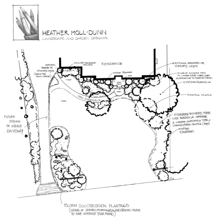 master plan with pool options by Heather Moll-Dunn Landscape And Garden Design - Photo 2
