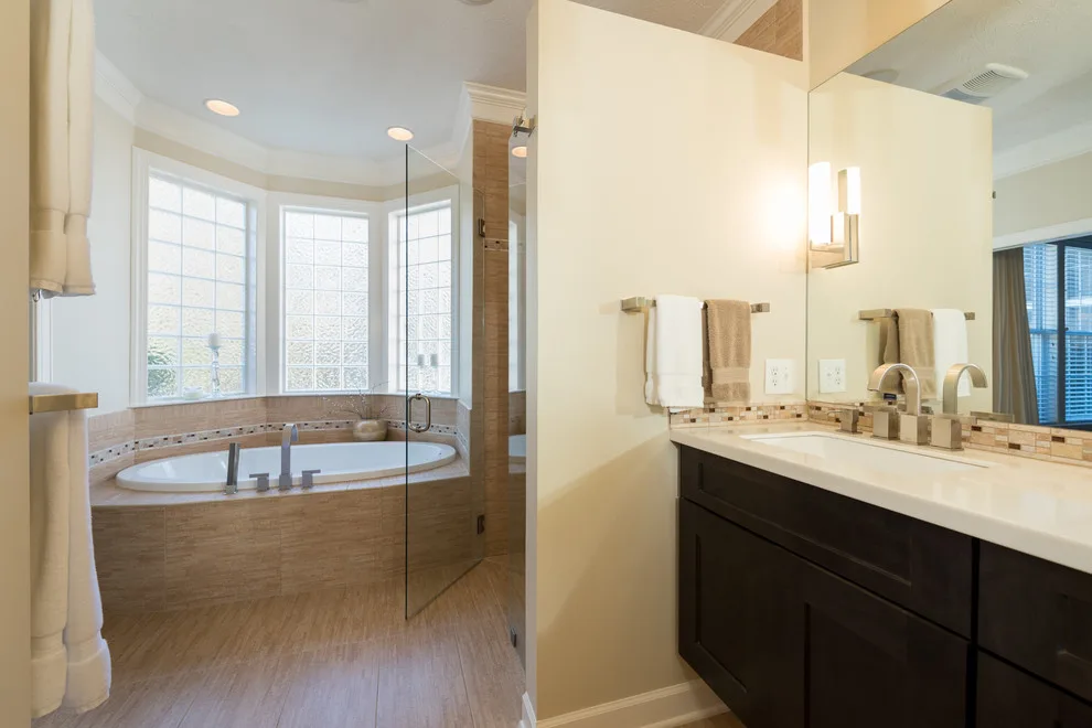 Bathroom Renovation - Tiled Shower and Tub Enclosure by First Choice Home Remodeling - Photo 5