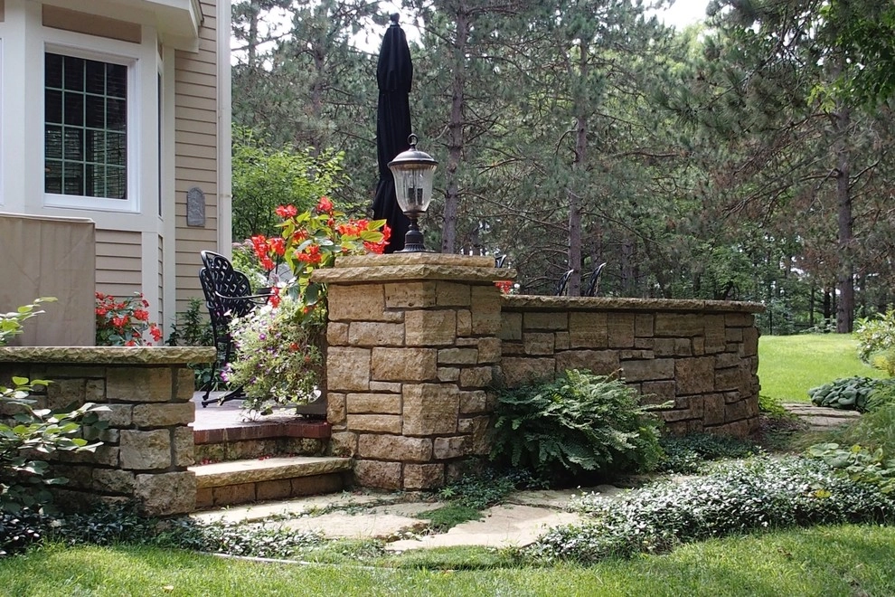 Arched Natural Stone Wall by Hilscher Design And Ecology - Photo 5