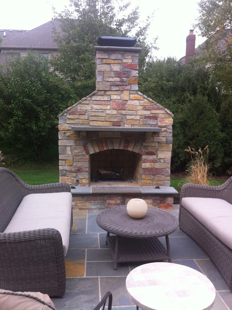 Naperville bluestone patio, outdoor kitchen, and fireplace by Hively Landscaping Inc. - Photo 5