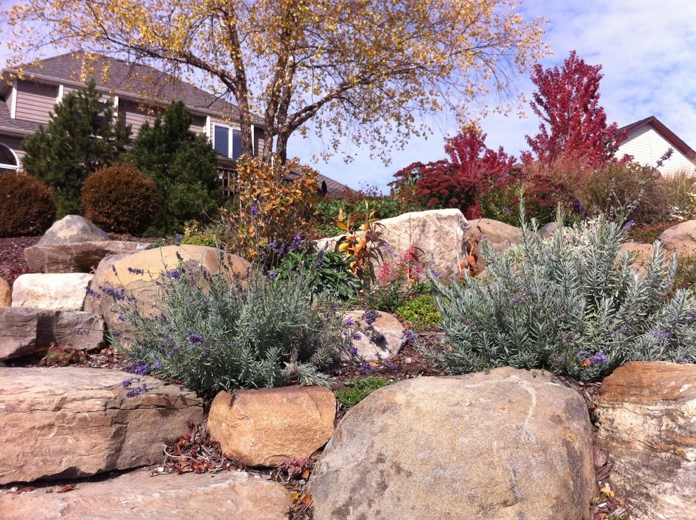 Bluestone and Brick Paving with Boulder Walls by Hively Landscaping Inc. - Photo 6