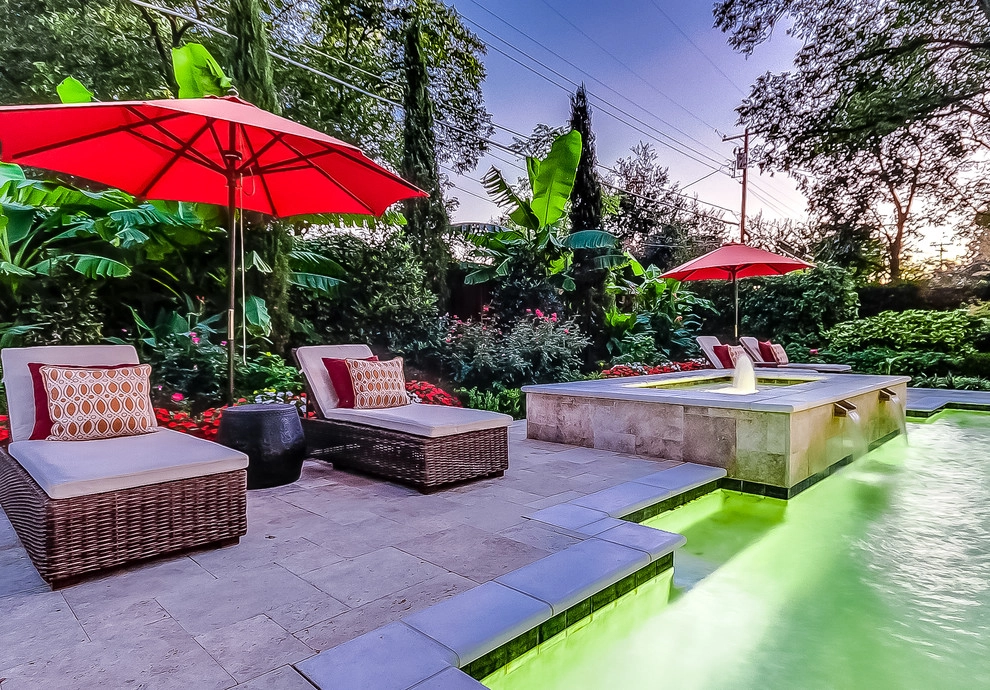 Tropical Geometric Hobert Pool Backyard Retreat by Hobert Pools And Spas - Photo 2