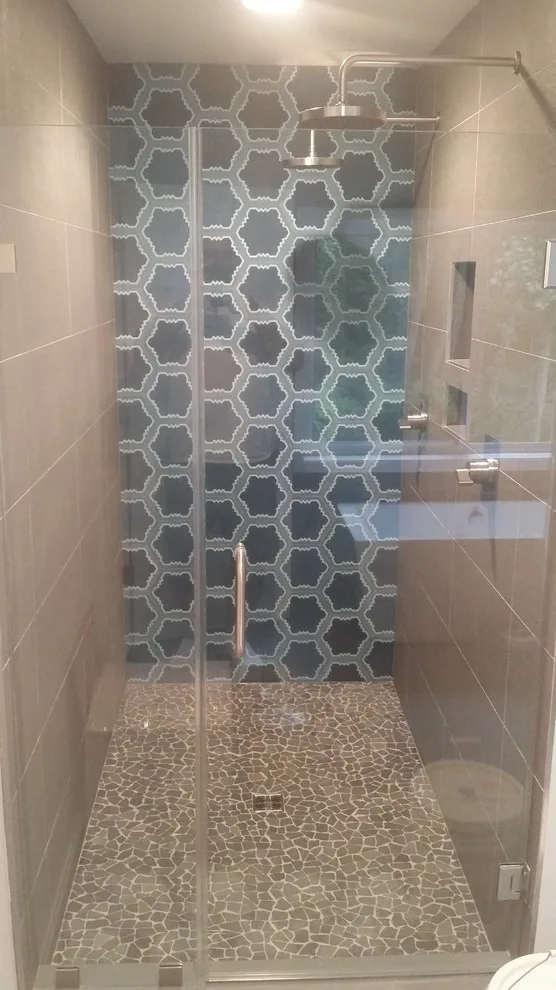 Vibrant Blue Mosaic Bathroom by RJZ Home Improvements, LLC - Photo 6
