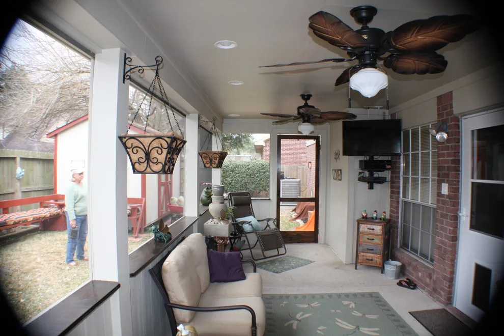 Bayou Bend Patio Screen and Fire Pit by Rick O's Construction And Remodeling - Photo 7