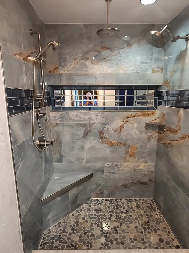 Stunning azure washroom by Spot On Remodeling Corporation - Photo 4