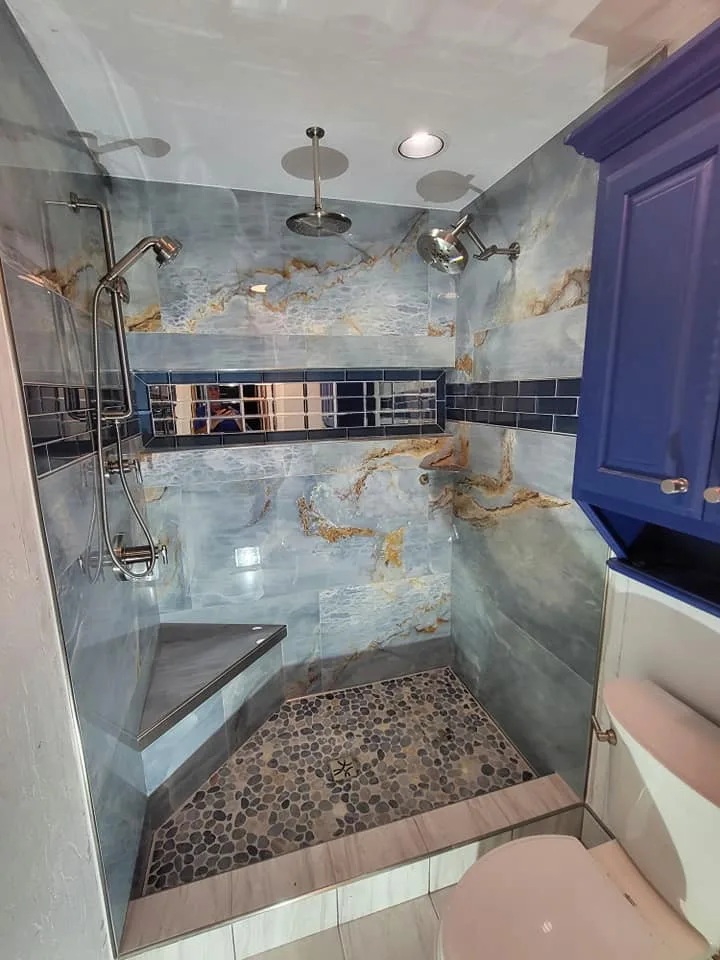 Stunning azure washroom by Spot On Remodeling Corporation - Photo 3