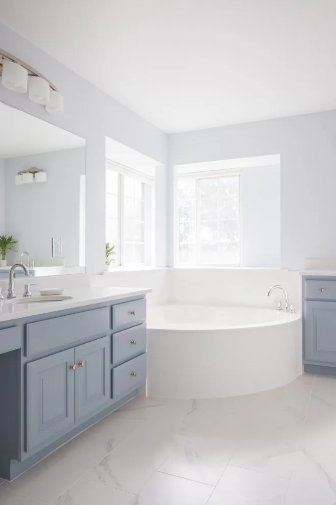 Stunning Blue Pebble Creek Bathroom Makeover by Buck The Builder - Photo 10