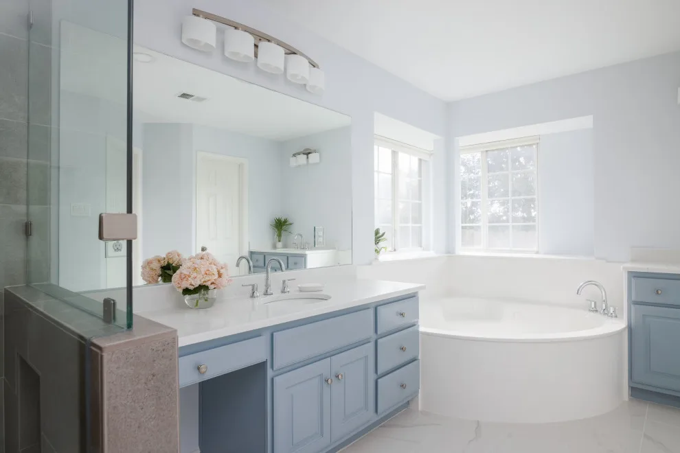 Stunning Blue Pebble Creek Bathroom Makeover by Buck The Builder - Photo 3