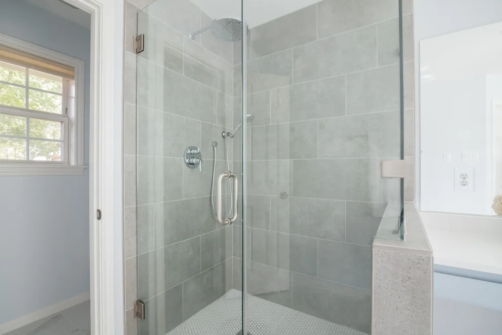 Stunning Blue Pebble Creek Bathroom Makeover by Buck The Builder - Photo 15