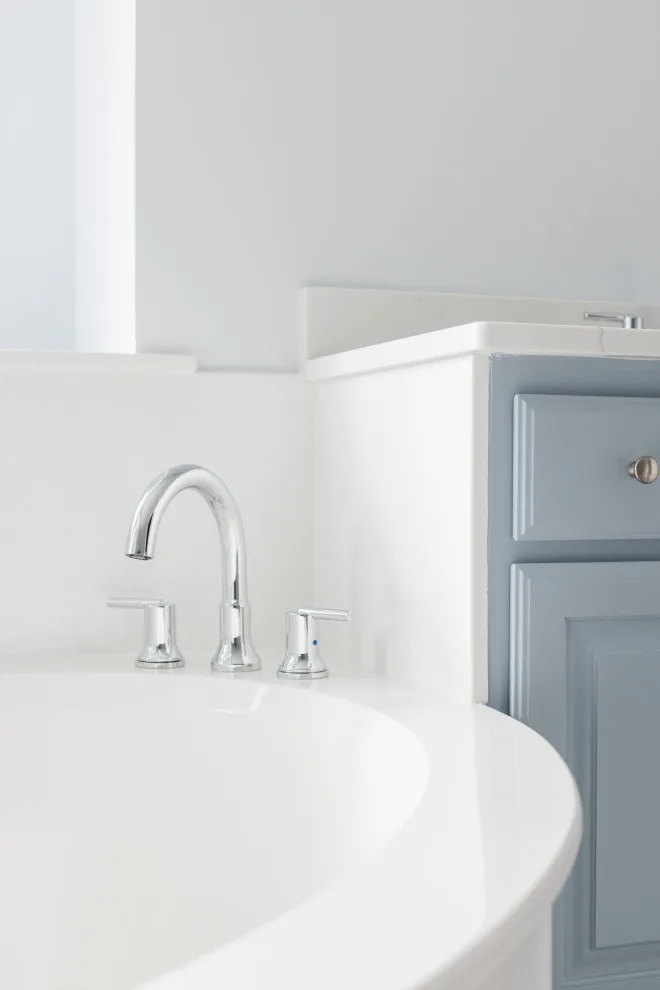 Stunning Blue Pebble Creek Bathroom Makeover by Buck The Builder - Photo 11