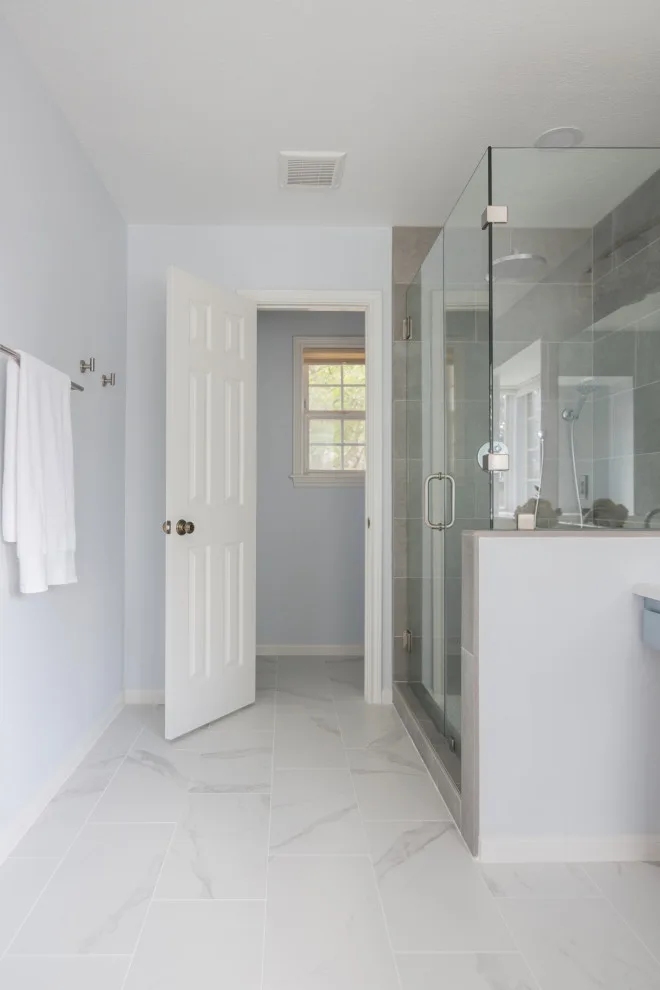 Stunning Blue Pebble Creek Bathroom Makeover by Buck The Builder - Photo 21