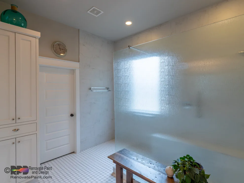 Elegant Ample ADA Walk-In Shower by Renovate Paint And Design - Photo 3