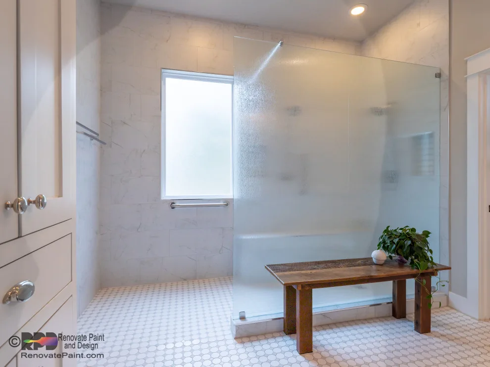 Elegant Ample ADA Walk-In Shower by Renovate Paint And Design - Photo 4
