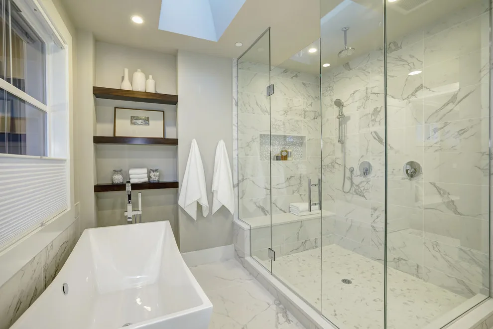 Elegantly Unified Bathroom by Kitchen Master Design & Remodeling LLC - Photo 3