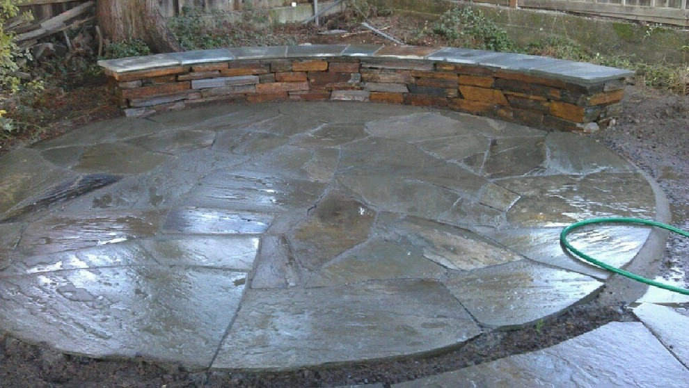 Phinney Ridge Circular Bluestone and Seating Wall by In Harmony Sustainable Landscapes - Photo 3