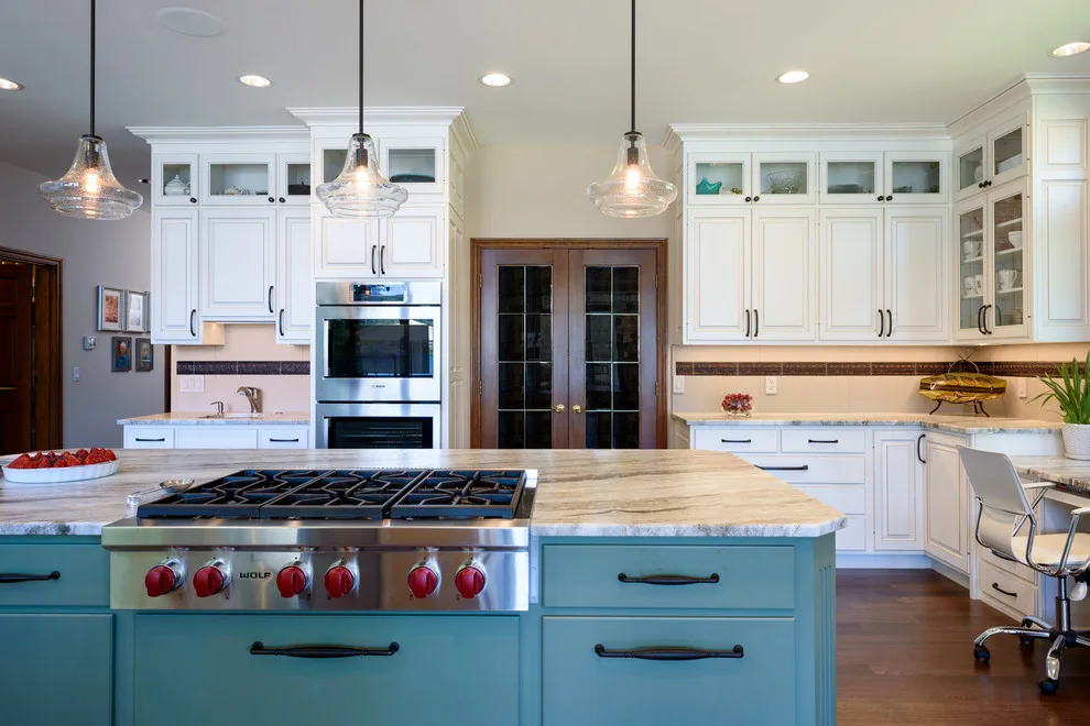 Spacious and Stunning White Kitchen Overlooking Lake Sammamish by McAdams Remodeling & Design - Photo 11