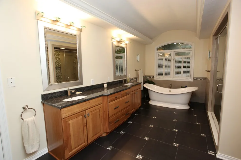 Traditional Master Bath Renovation with a Modern Touch by Booher Remodeling Company - Photo 3