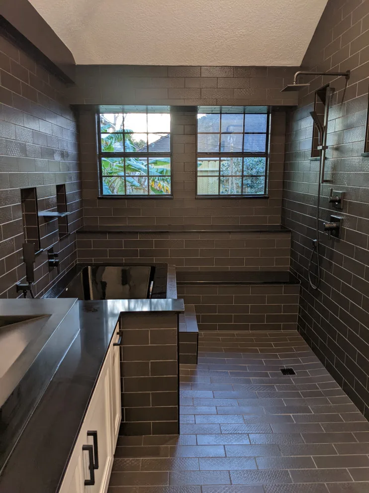 Monochrome Wet Room Bathroom by Prime & Precision - Photo 12