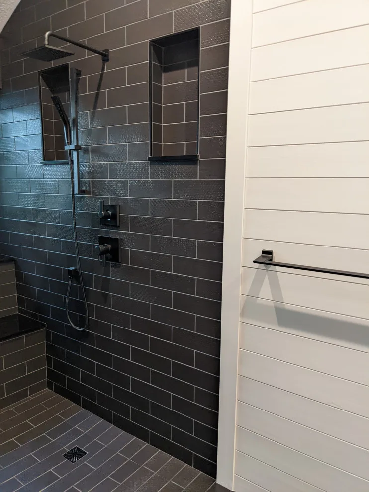 Monochrome Wet Room Bathroom by Prime & Precision - Photo 13