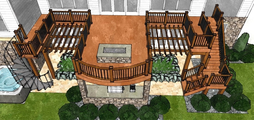 Custom Deck + Entertainment Area by Iris Design Associates - Photo 2