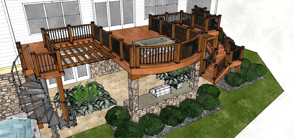 Custom Deck + Entertainment Area by Iris Design Associates - Photo 8