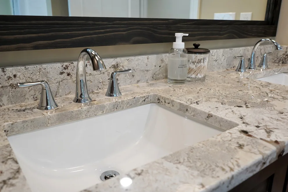 Azure Stone Restroom by Hazley Builders | Architects - Photo 5