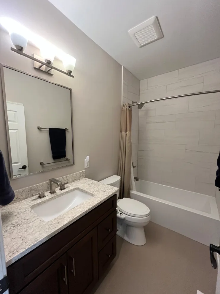 Carmel Half Bathroom to 3/4 Bathroom Conversion and Renovation by T. Morgan Construction, Inc. - Photo 6