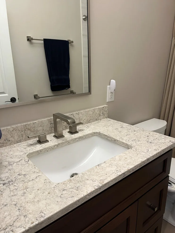 Carmel Half Bathroom to 3/4 Bathroom Conversion and Renovation by T. Morgan Construction, Inc. - Photo 9